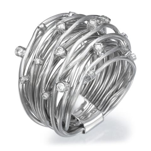 wire diamond ring white